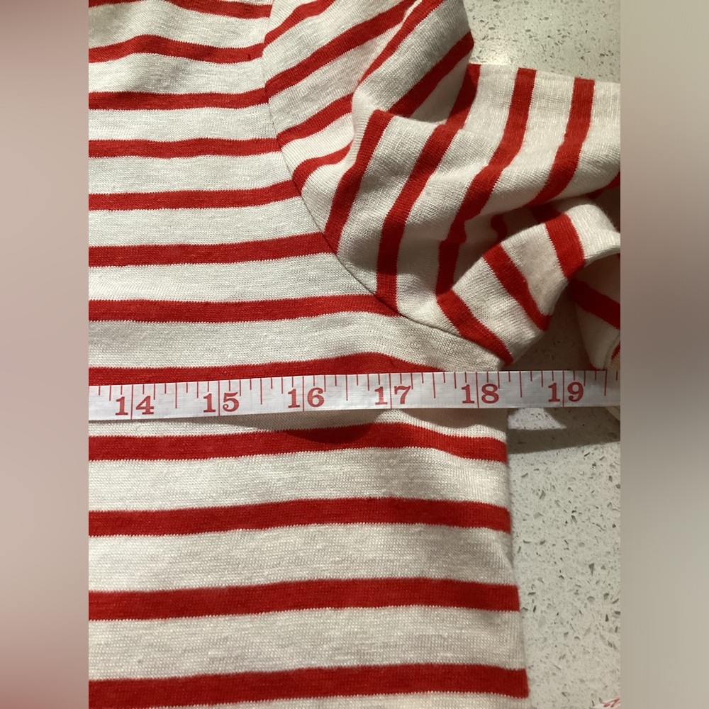 Tory Burch 100% linen stripe nautical shift mini dress. Size S. - Picture 7 of 9